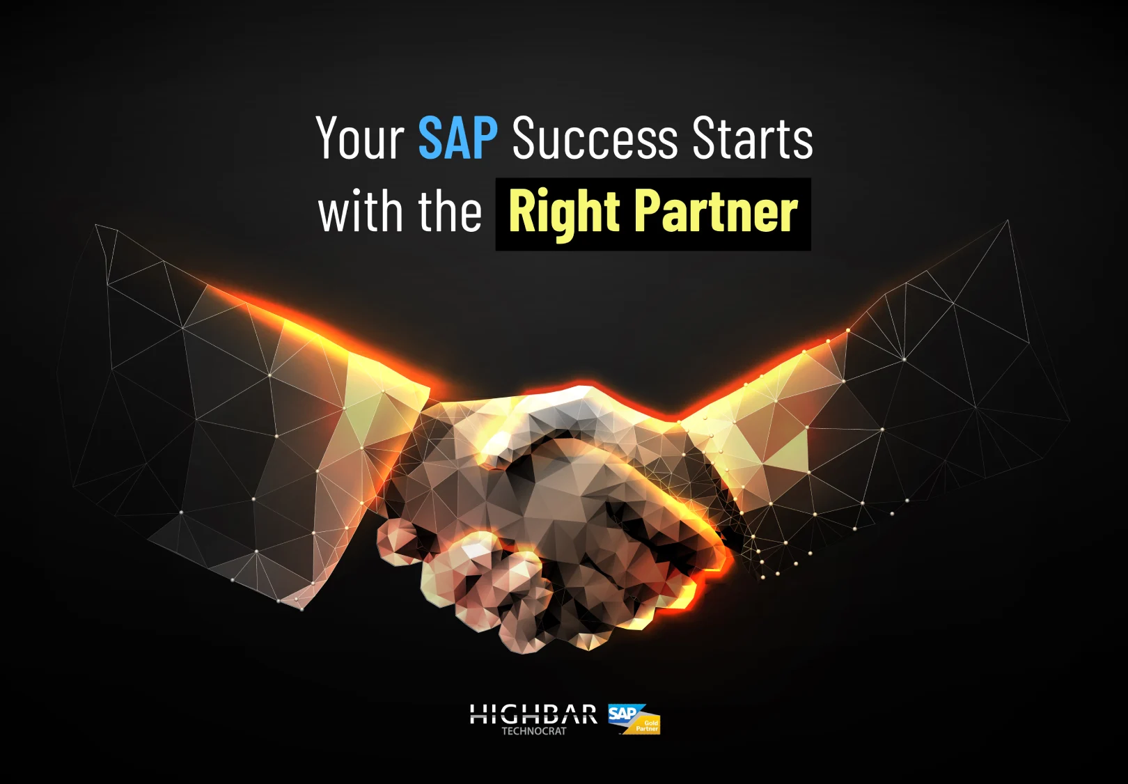 Banner with the message 'Your SAP Success Starts with the Right Partner' highlighting SAP implementation success and partner selection for businesses in Mumbai