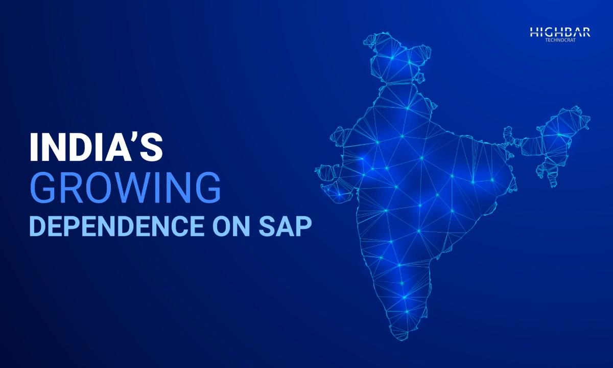 Illustration showing the growing importance of SAP solutions in India's digital transformation and enterprise growth